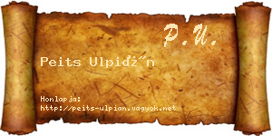 Peits Ulpián névjegykártya